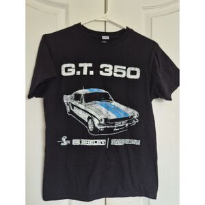 Shelby Black G.T. 350 Graphic Tee with Blue Stripe